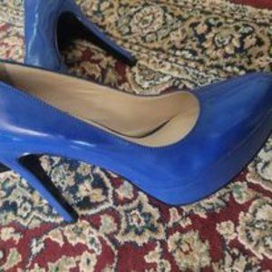 Nine West cobalt blue pumps heels 7M